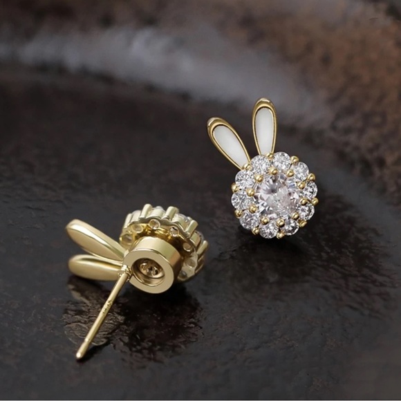 Rotatable Rabbit Earrings - Picture 4 of 5